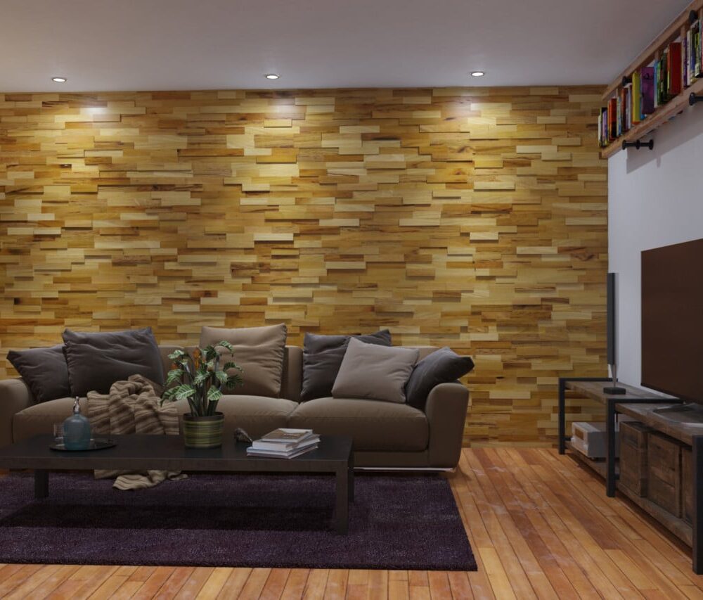 Wood Wall Paneling - Real Wood Panels for Interior Walls - Acacia AC01