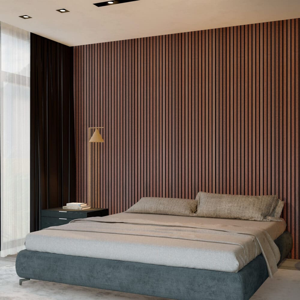 Acoustic Wood Slat Wall Panels - Solid Walnut,Oak & Acacia Wood