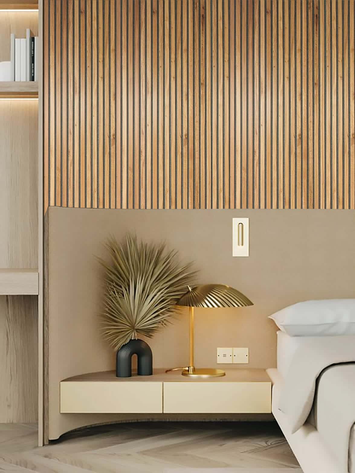 Wooden slat wall, wall panels & acoustic panels » WoodUpp  Feature wall  living room, Living room designs, Home design living room